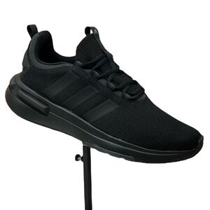 Adidas Racer TR23 Cloudform Mens Running Shoe Size 13 Solid Black Lace Up IG7322